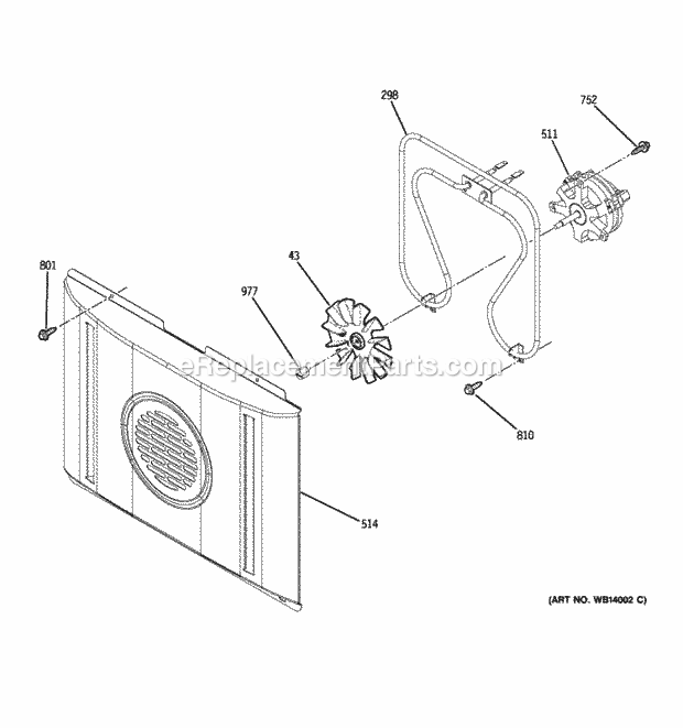 GE PT920SM1SS Convection Fan Diagram