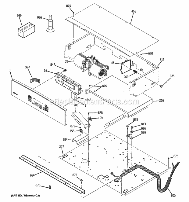 GE PT956DR1WW Control Panel Diagram