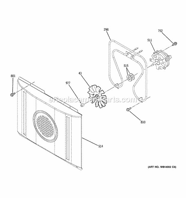 GE PT956DR2WW Convection Fan Diagram