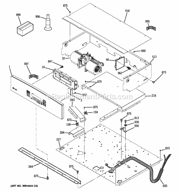 GE PT956SR1SS Control Panel Diagram