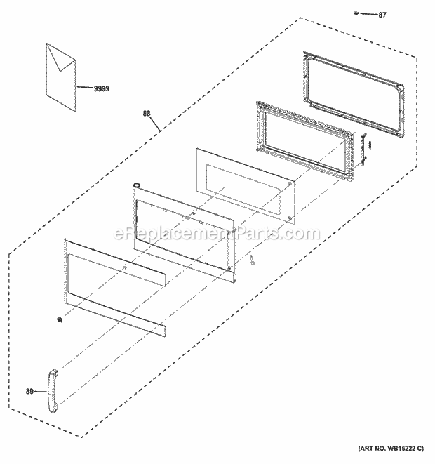 GE PVM9215SF1SS Door Parts Diagram