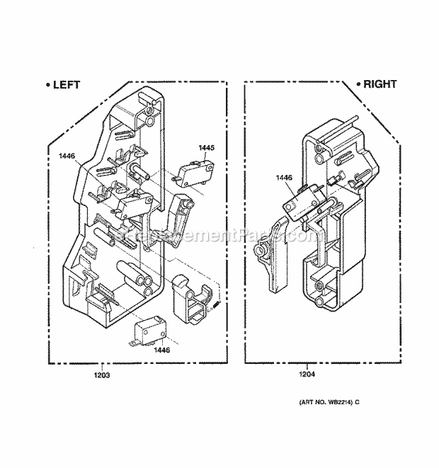 GE SCBC2000CBB001 Speedcook/Microwave Latch Board Parts Diagram