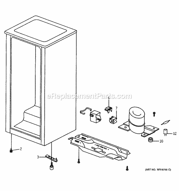 GE SMR04DAMWW Refrigerator Unit Parts Diagram