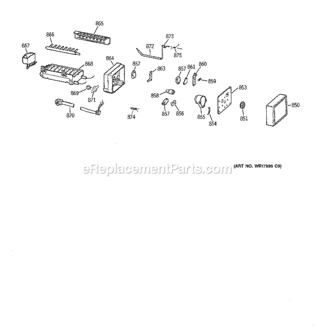 GE TBX18JIBARBB Refrigerator Icemaker Wr30x0327 Diagram