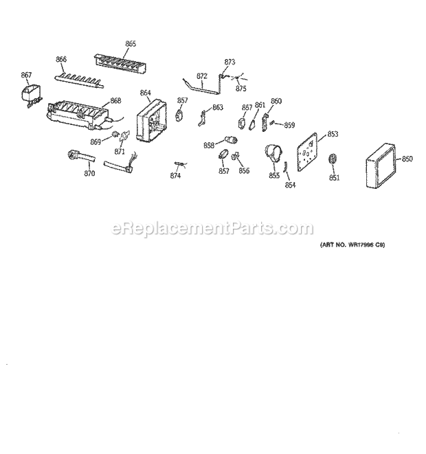 GE TBX21CIBJRWW Refrigerator Icemaker Wr30x0327 Diagram