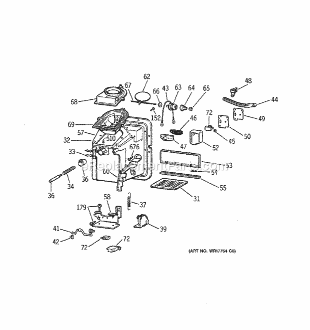 GE TBX22PCSFRAA Refrigerator Dispenser Diagram