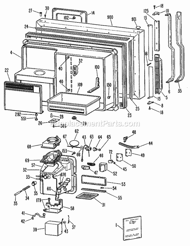 GE TBX25RNRLWH Refrigerator Page C Diagram