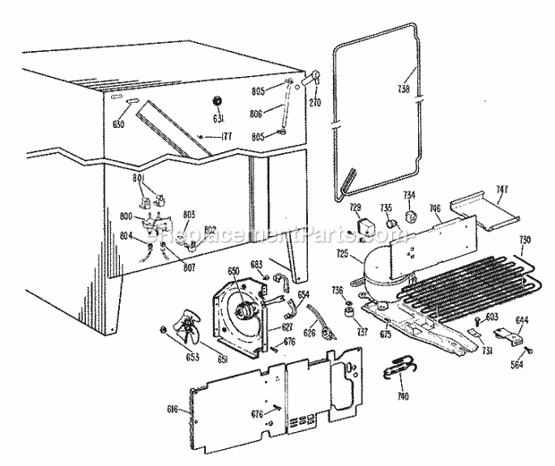 GE TFX22RFB Refrigerator Page D Diagram