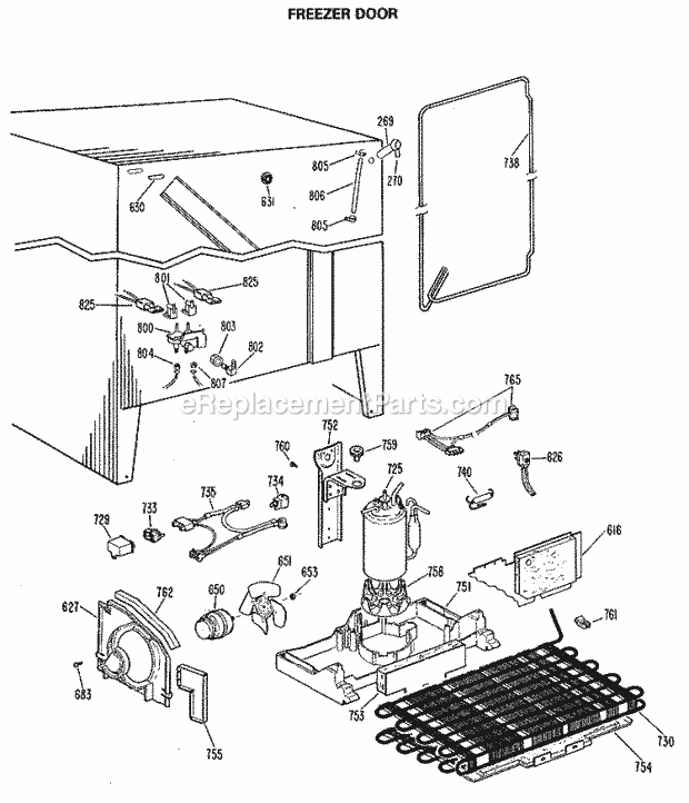 GE TFX27FJF Refrigerator Page C Diagram