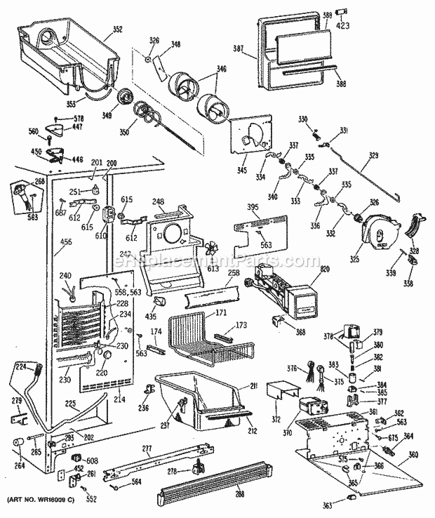 GE TFX27PFSAWW Refrigerator Page E Diagram