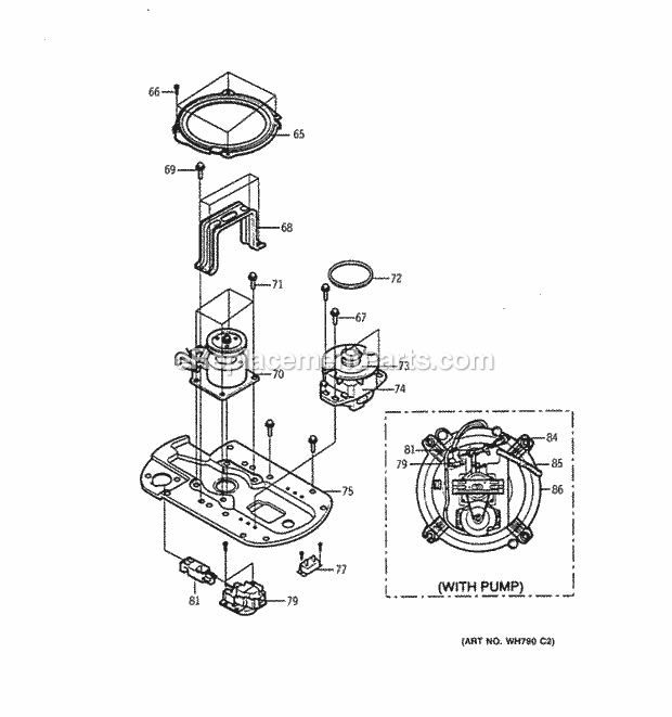 GE WSLP1100A0WW Washer Drive Assembly Diagram