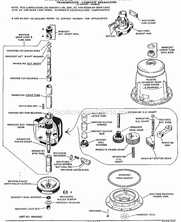 GE WWA8320GAL Washer Page E Diagram