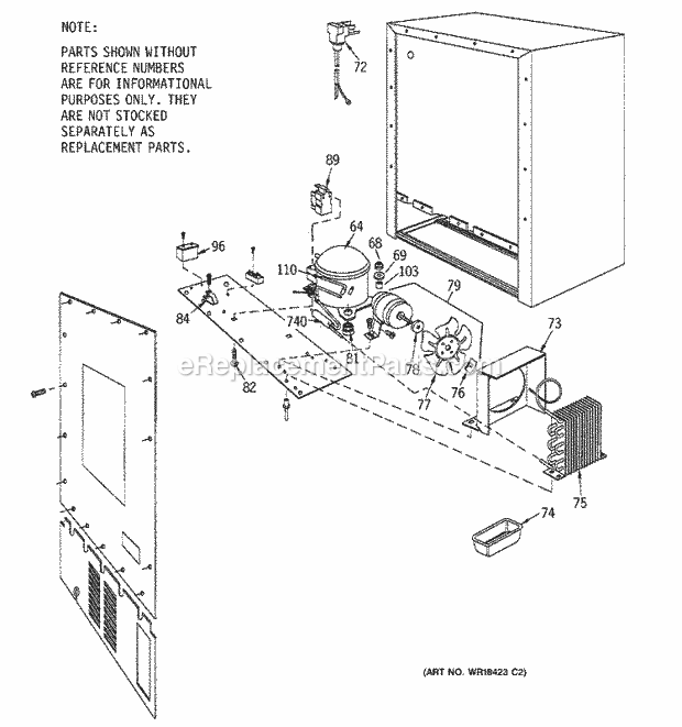 GE ZDB24AABB Refrigerator Unit Parts Diagram