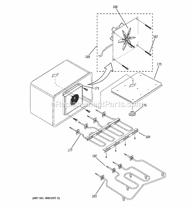 GE ZDP30N4H1SS Gas Range Oven Assembly Diagram