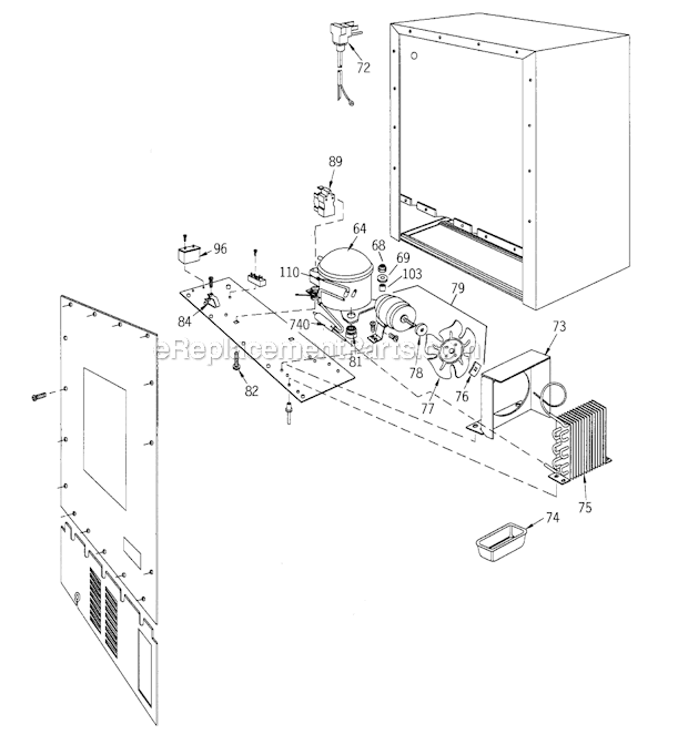GE ZDW24AABB Refrigerator Page C Diagram