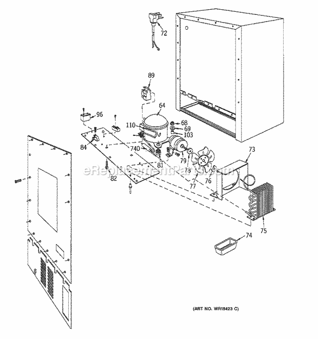 GE ZDW24YA Unit Parts Diagram