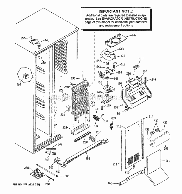 GE ZFSB25DTGSS Freezer Section Diagram