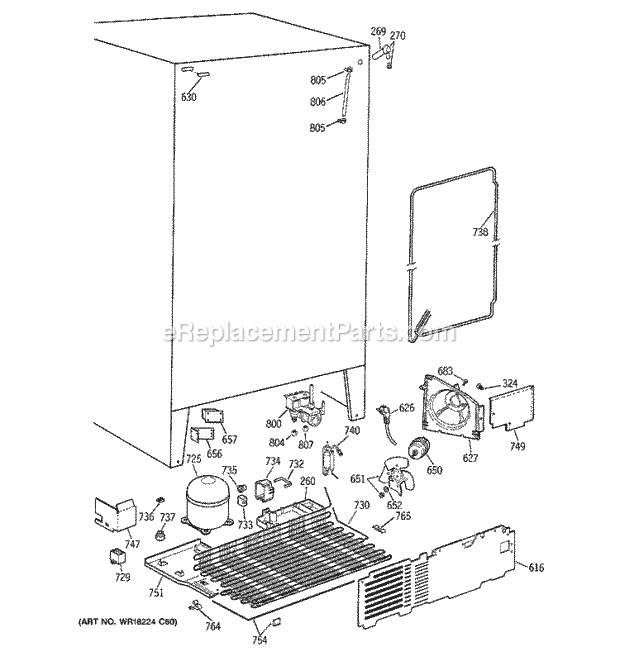 GE ZFSB27DYBSS Refrigerator Unit Parts Diagram