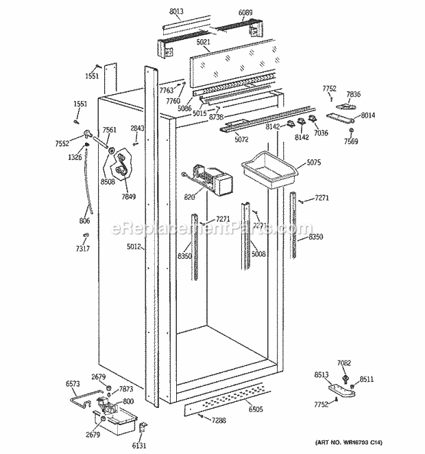 GE ZIF36NMARH Refrigerator Cabinet Parts (2) Diagram