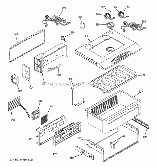 GE ZISB360DRF Refrigerator Quick Chill Diagram