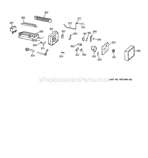 GE ZISB42DCA Refrigerator Icemaker Wr30x0327 Diagram