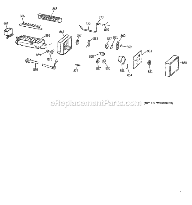 GE ZISB48DCB Refrigerator Icemaker Wr30x0327 Diagram