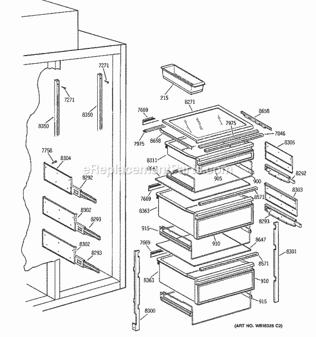 GE ZISB48DYB Refrigerator Page G Diagram