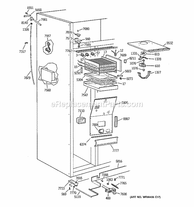 GE ZISS36DCASS Refrigerator Page C Diagram