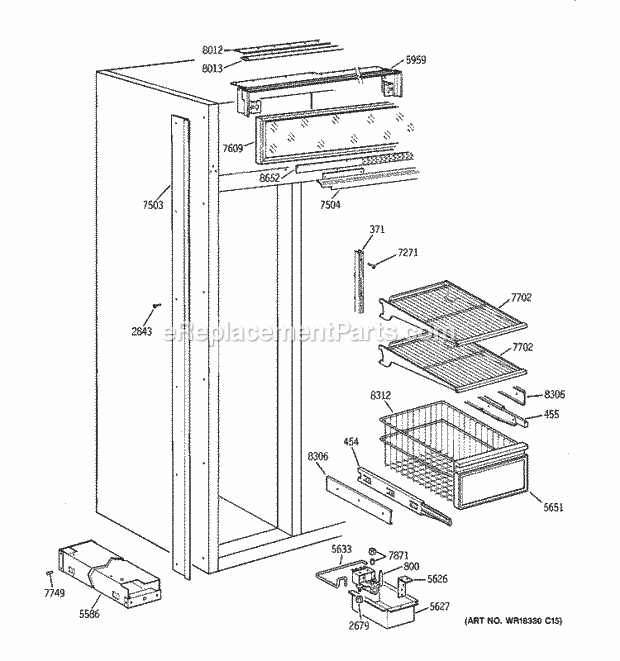 GE ZISS42DAASS Refrigerator Page C Diagram