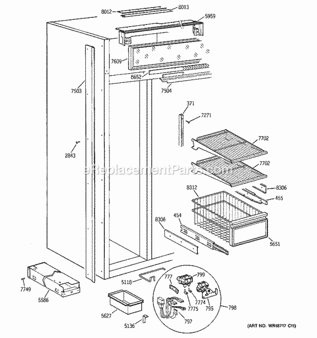 GE ZISS42DCASS Refrigerator Page C Diagram