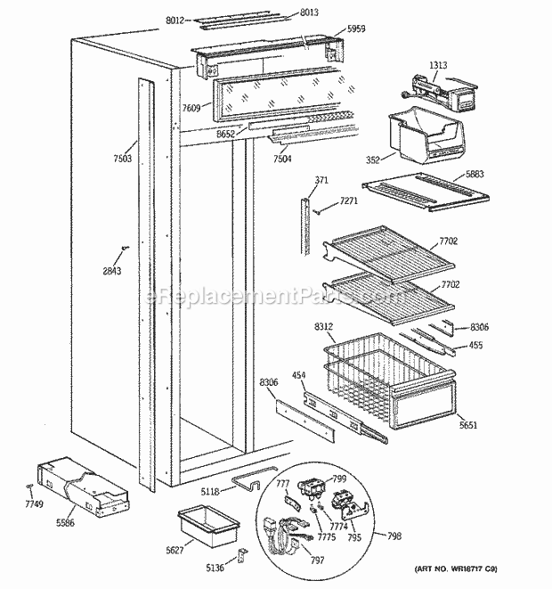 GE ZISS42NCBSS Refrigerator Page C Diagram