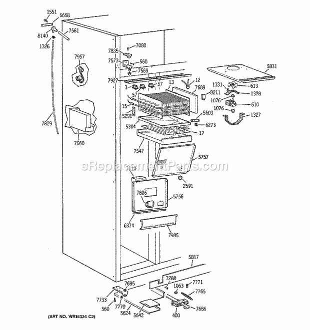 GE ZISW48DXA Refrigerator Page D Diagram