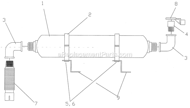 Generac 0041450 (339030 - 3519016)(2014) 40kw-4.3g-1ph-Nts -11-24 Generator - Liquid Cooled Muffler Diagram
