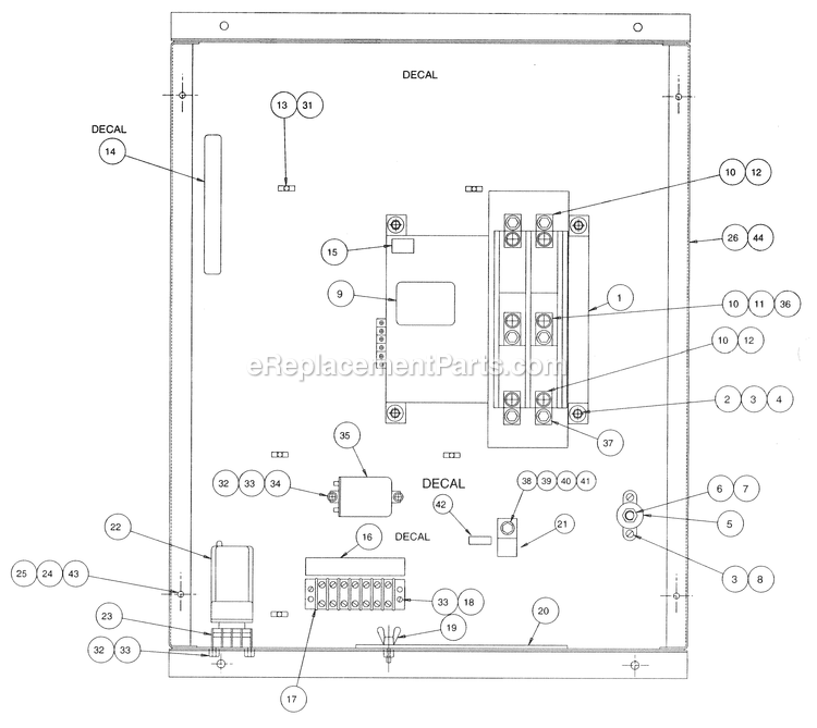 Generac 0041880 (329917 - 35225869)(2014) 15kw,1ph,1.5,ng.W/Gts Home Dep -11-24 Generator - Liquid Cooled Transfer Switch Diagram