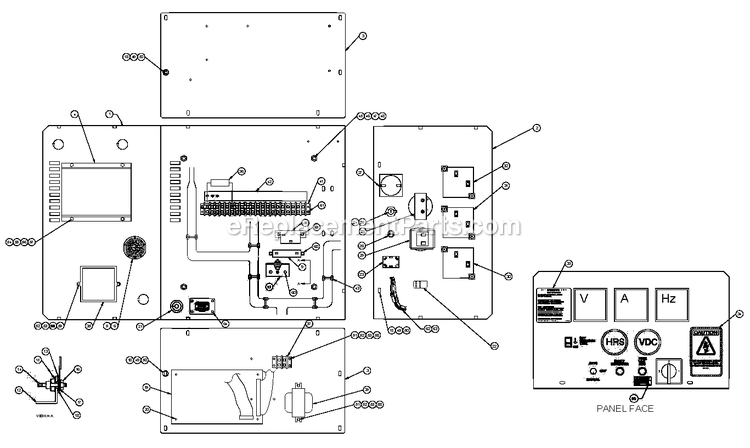 Generac 0043733 (3705592)(2014) 40kw 4.3l Guardian W/ 200a Ts -11-24 Generator - Liquid Cooled Control Panel 4.3l Diagram