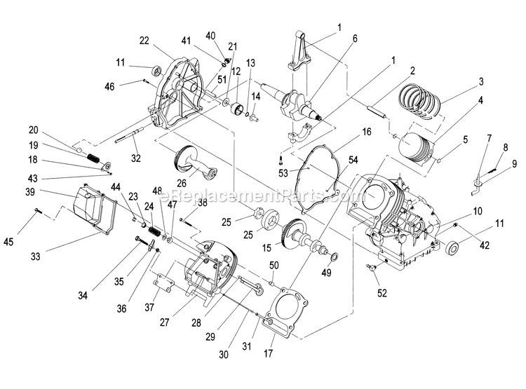 Generac 0043900 (354453 - 35881178)(2014) Xobs15.0 Gth990 Hsb+t/Switch -08-04 Generator - Air Cooled Engine (1) Diagram