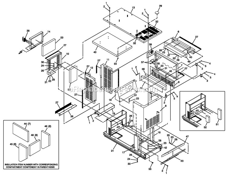 Generac 0044751 (3540454 - 3584631)(2001) Ul 1.5l 25kw Aco Grdn W/Ts Lp -12-03 Generator - Liquid Cooled Ev Enclosure 1.5l Diagram