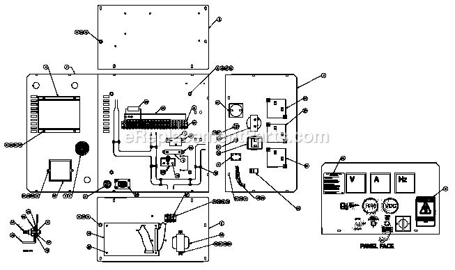 Generac 0046261 (3622315)(2002) 40kw Guardian W/Ts Cal.Emissns -04-02 Generator - Liquid Cooled Control Panel Diagram