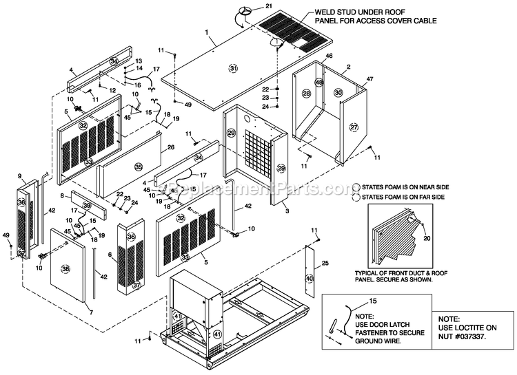 Generac 0047211 (3814796 - 3990046)(2004) Ul Grdn 15kw Ng/Lpv W/100a Ts -09-22 Generator - Liquid Cooled Ev Encl Acoustic 1.5l Diagram
