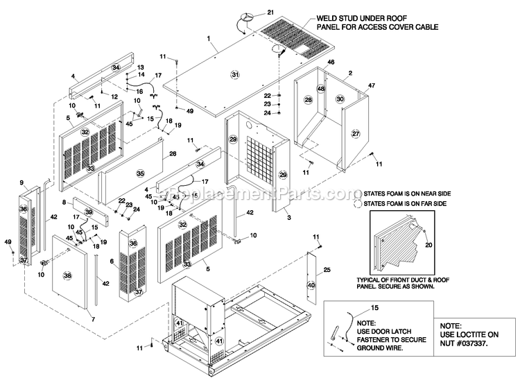 Generac 0047230 (3686341)(2014) Ul Grdn 20kw Ng/Lpv W/100a Ts -11-24 Generator - Liquid Cooled Muffler Diagram