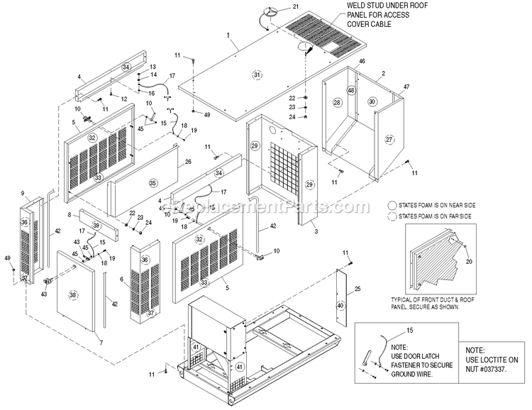 Generac 0047440 (3649171 - 4241914)(2014) Ul G26 20kw 1p Ng Or Lpv -11-24 Generator - Liquid Cooled Muffler Diagram