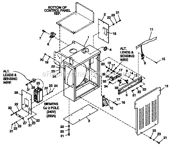 Generac 0047481 (3768061 - 3813080)(2003) 40kw 4.3l G26 -11-21 Generator - Liquid Cooled Ev Conbox 390 Pre-Pack Diagram