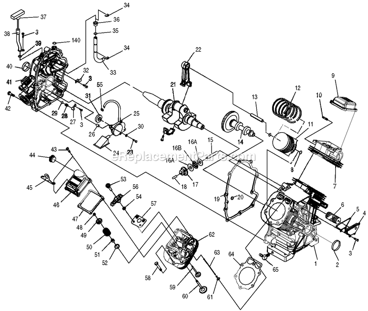 Generac 0047580 (3639342 - 36473951)(2014) Obs7.0kw Hsb Guardian No Switc -08-04 Generator - Air Cooled Engine (3) Diagram