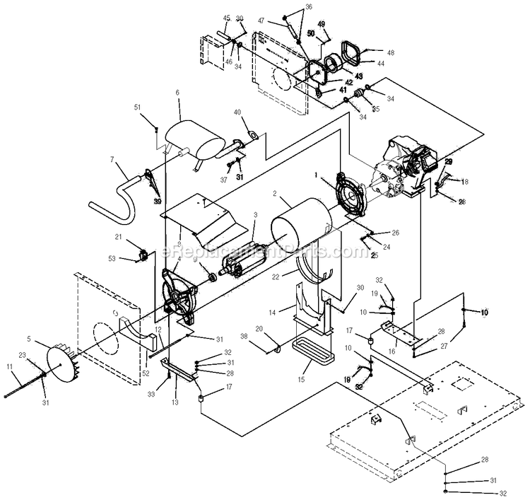 Generac 0047580 (3639342 - 36473951)(2014) Obs7.0kw Hsb Guardian No Switc -08-04 Generator - Air Cooled Generator (2) Diagram