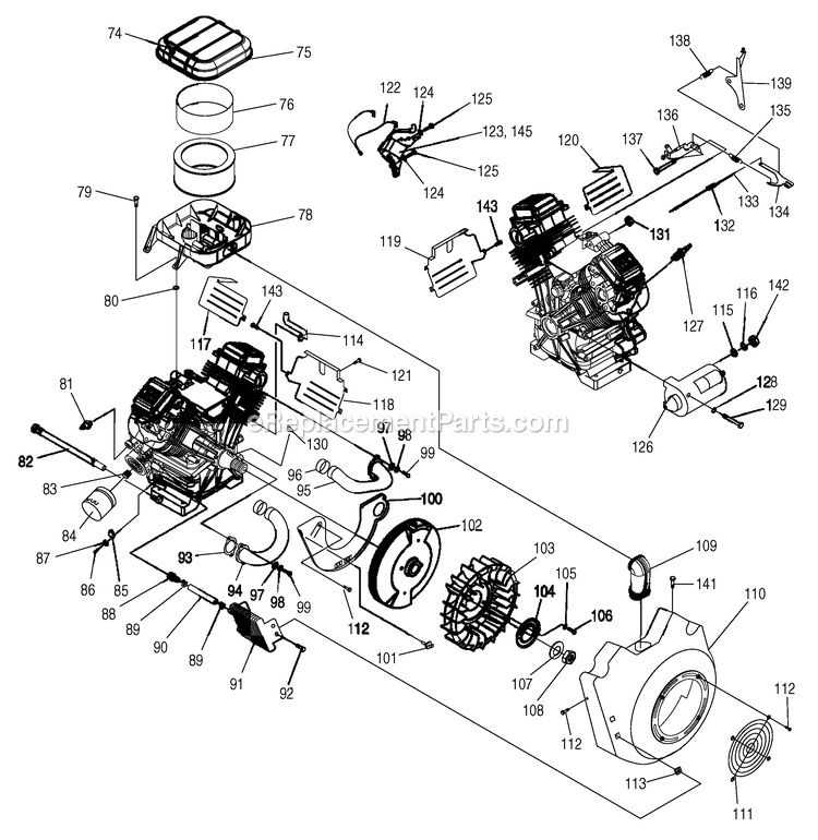 Generac 0047591 (3718149 - 3902887)(2014) Obs12kw Hsb Guardian No Switch -08-04 Generator - Air Cooled Engine (4) Diagram