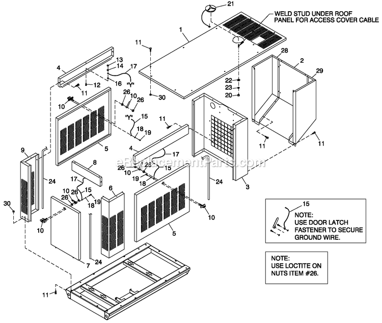 Generac 0049120 (3728589 - 3805892)(2003) Ul Centurion 15 Ng W/100a Ts -11-06 Generator - Liquid Cooled Ev Encl Standard 1.5l Diagram