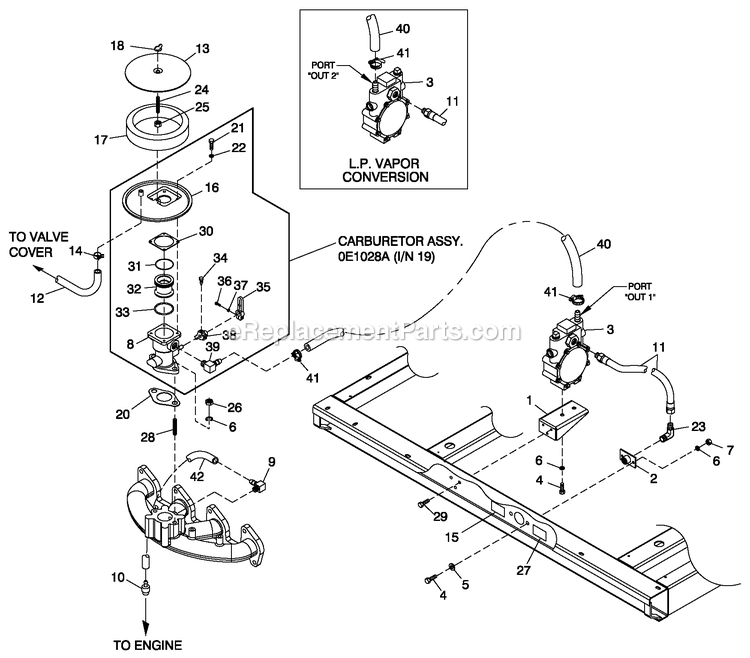 Generac 0050400 (3904874 - 4100822)(2007) Obs 2.5l Hsb Guardian Elite -06-27 Generator - Liquid Cooled Ev Nat Gas Fuel 2.5l G3 Diagram