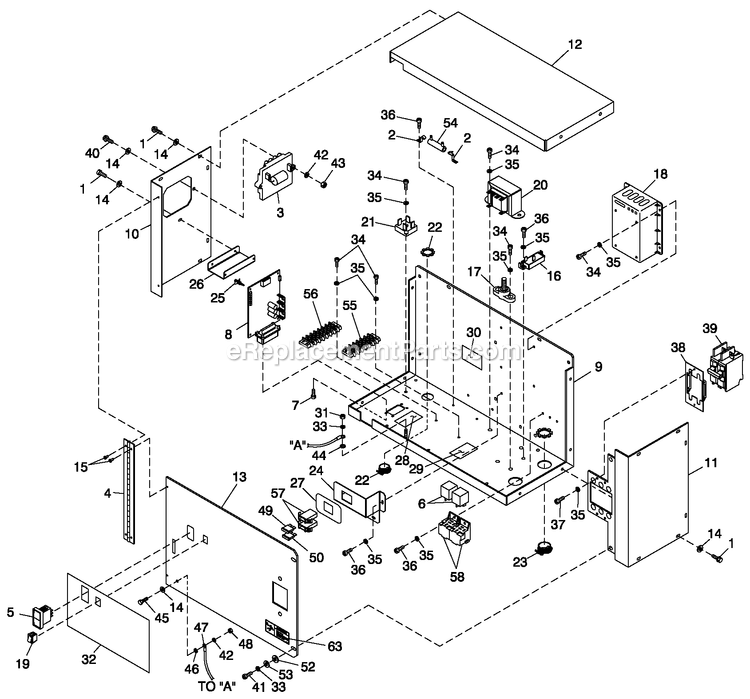 Generac 0050400 (3904874 - 4100822)(2007) Obs 2.5l Hsb Guardian Elite -06-27 Generator - Liquid Cooled Ev Control Panel 2.5l 15 And 20kw Diagram