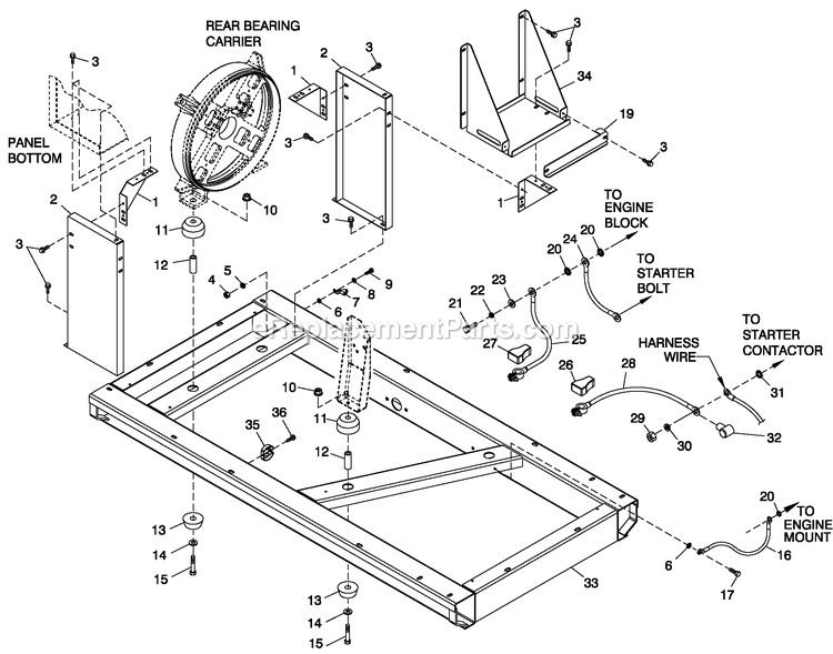 Generac 0050400 (3982675 - 3989696)(2004) Obs 2.5l Hsb Guardian Elite -09-21 Generator - Liquid Cooled Ev Mtg Base 2.5l G3 390 Alt Diagram