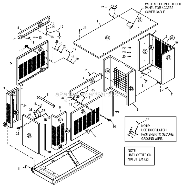 Generac 0050400 (3982675 - 3989696)(2004) Obs 2.5l Hsb Guardian Elite -09-21 Generator - Liquid Cooled Enclosure Diagram